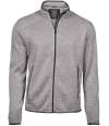 T9615 9615 Tee Jays Knitted Outdoor Fleece Jacket Grey melange colour image